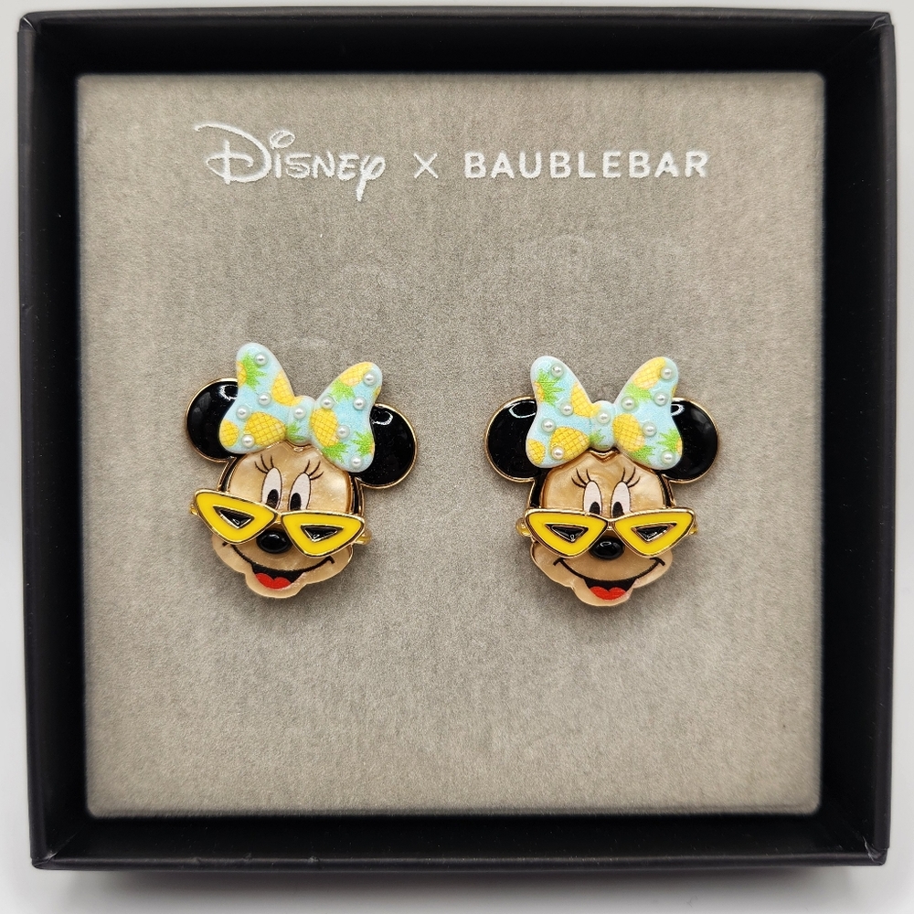 NWOT Disney x Baublebar Minnie Bow Earrings